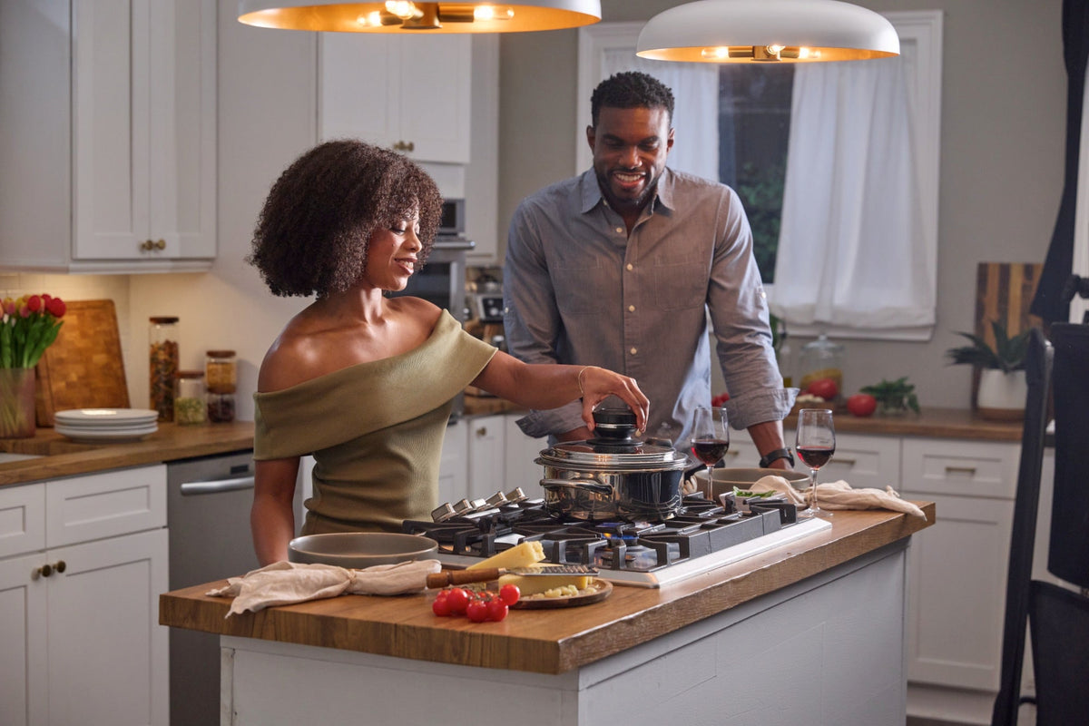 Cooking without added water collection tile
